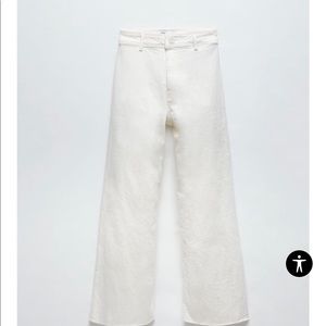 Zara Marine Straight White Jeans US 10